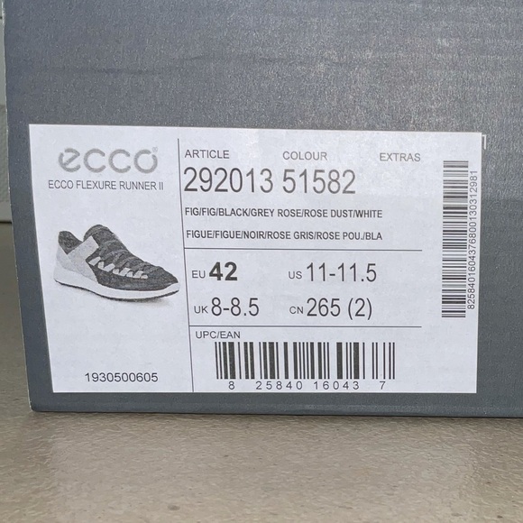 ECCO Flexure Leather Runner II Fig/Black/Grey - EU 42 US 11 - Picture 15 of 16